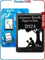 Электронная книга Amazon Kindle PaperWhite 12 2024 16Gb Black, версия без рекламы с обложкой ReaderONE PW 2024 Sakura