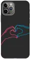 Силиконовый чехол на Apple iPhone 11 Pro / Эпл Айфон 11 Про с рисунком Fall in Love Soft Touch черный
