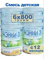 Сухой молочный напиток Нэнни 3 на основе козьего молока, 6шт. х800гр