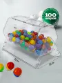 Лототрон +100 шариков в подарок, Барабан для розыгрыша лотереи 20x30 см, Crystal-box