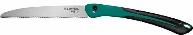 Ножовка Kraftool 9TPI, для сырой древесины, 180мм, складное полотно, японская сталь SK