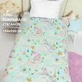 Покрывало детское на кровать 145х200 на диван Единорог