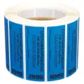 Пломба-наклейка номерная Терра, 66х21мм, цвет синий, 1000шт. в рулоне