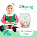 Offspring Трусики-подгузники, XL 12-20 кг, 30 шт, расцветка Новый год