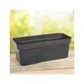 Darel plastic Ящик балконный для цветов «Эко», 40 см, цвет темный гранит