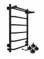 Полотенцесушитель электрический MySpace Temazo с полкой 80/40 с терморегулятором, скрытый монтаж, Черный