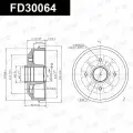 Барабан тормозной задний Ситроен AX ZX Ксара Пежо 306 306 кабрио 309, Citroen Xsara Peugeot 306 Cabrio; 424732; 9478267980