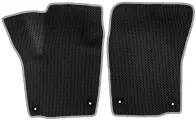 ЕВА коврики для Skoda Rapid 2 (2020-2022) / Шкода Рапид 2 / Черные соты / Темно-серый кант / Комплект 2 шт.