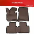 Коврики EVA 3D с бортами Hyundai ix35 (2009-2015) + 2 логотипа Hyundai / ковры ЕВА (ЭВА) 3д с бортиками Хендай Ай Икс 34