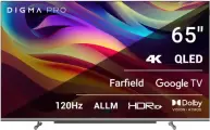 Телевизор QLED Digma Pro 65 QLED 65L Smart Android TV Frameless черный/серебристый/4K Ultra HD/DVB-