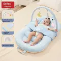 Портативная кроватка для новорожденных с наклоном и системами антиколик, съемная развивающая дуга, идеальна для детей от 0 до9 месяцев - комфорт и спокойствие во время сна.