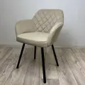 Стул для клиента на ножках, бежевый велюр