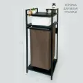Корзина для белья и стеллажом с полками для хранения К4-КЧ