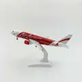 Металлическая модель самолета AIRBUS A 320 AIR ASIA 20 см с шасси