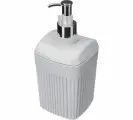 Диспенсер для жидкого мыла Velvet 90х90х187мм, 0,65л (Светло-серый флэк)