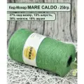 Пряжа Кид-Мохер MARE CALDO 37% кид-мохер, 15% шерсть, 30%/18%, 100гр./1300мет. цв.177 зеленый. МЕЛ (вес 250гр.)
