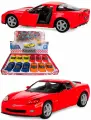 Машинка игрушка для мальчика металлическая, инерционная 1:36 2007 Chevrolet Corvette Z06 в дисплейбоксе, красный, в подарок для ребенка, малыша на день рождения, новый год или 23 февраля