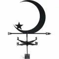 Флюгер на крышу Полумесяц 700х545мм чёрный