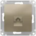 SE AtlasDesign Шампань Розетка телефонная RJ11, механизм (комплект 8шт)