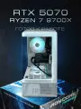 Игровой компьютер (AMD Ryzen 7 9700X, RAM 32 ГБ, SSD 2000 ГБ, NVIDIA GeForce RTX 5070 (12 Гб)), белый