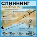 Спиннинг для рыбалки Maximus FISH POISON 24UL, тест от 1 до 8 гр 240 см
