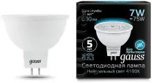 Лампа Gauss MR16 7W 630lm 4100K GU5.3 LED 101505207 (10 шт)