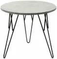 Журнальный стол Остин с металлическими черными опорами, круглый