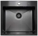 Мойка кухонная Kaiser KSM-5452, нержавеющая сталь, серая/черная
