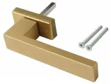 Ручка оконная Internika DUBLIN 45 мм, алюминиевая, 2 винта, золото F3 (45°) (пескоструйная поверхность), 2 шт