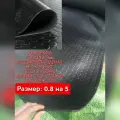 Резиновое покрытие напольное в рулоне 0.8 х 5 (Монета, цвет черный) Резиновая дорожка для авто, гаража, ступень