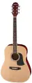 ARIA AWN-15 N - Гитара акустическая, верхняя дека: ель, задняя дека и обечайка: американская липа, гриф: катальпа, накладка: палисандр, бридж: палисандр. Цвет - натуральный.
