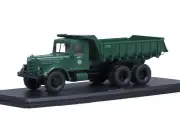 Модель коллекционная SSM ЯАЗ-210Е самосвал тёмно-зелёный металл рама кузов кабина