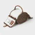 Корзина для пикника, 36х28 см, 2 перс, 12 пр, лоза, круглая, коричневая, Picnic