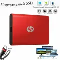 Мобильный внешний жесткий диск HP SSD 1T USB3.1 размера 2.5 red