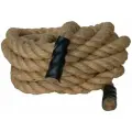 Канат для перетягивания джутовый диаметр 40 мм, длина 6 метров, коричневый