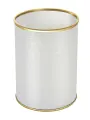 Ведро для мусора Geralis M-FWG-B Flower цвет Белый, кант Золото, 3 л