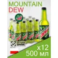 Mountain Dew, 0.4 л, 12 шт, пластиковая бутылка (газированный напиток Маунтин Дью, классический, Польша)