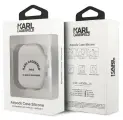 Lagerfeld для Airpods чехол Silicone case with ring RSG logo White
