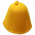 Колпак для бани 100% шерсть желтый