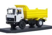 Модель коллекционная SSM Минский 5551 самосвал поздний белый/желтый откидывающаяся кабина