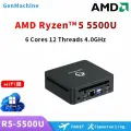 Мини - компьютер GenMachine Mini PC AMD R5-5500U Windows 11 Pro 2*DDR4 3200Mhz Business Office Design Computer 8G+256GB