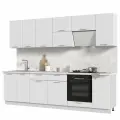 Кухонный гарнитур, без столешницы, Кухня Катрин 280см Белый / Софт Вайт