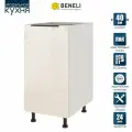 Кухонный модуль напольный Beneli COLOR, Крем бежевый глянец/Белый, 40х57,6х82 см