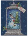 70-08987 Snowman Lantern (Фонарь со снеговиком). Dimensions. Набор для вышивания нитками