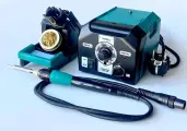 Паяльная станция YIHUA 936A-II; Паяльник 34 Вт, дианазон температур 200 - 480 градусов, подставка, очиститель жала,