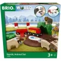 BRIO Игровой набор Северная железная дорога, грузовой поезд, животные, аксессуары, 26 элементов