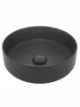 AQM5012 Раковина накладная круглая, цвет темно-серый матовый. 355x355x120