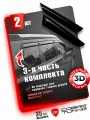 Дефлекторы окон на задние форточки для Volvo XC70 2 (Вольво ХС70) 2007-2016, комплект уголков, 2 части, ветровики Кобра Тюнинг