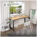 Стол письменный, компьютерный лофт INCUBE D004.120. NAT, дуб золотой, 120х60х75см, с органайзером, ЛДСП, металл