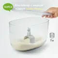 Контейнер с мерной ложкой QUALY Bella Bunny, прозрачный/белый